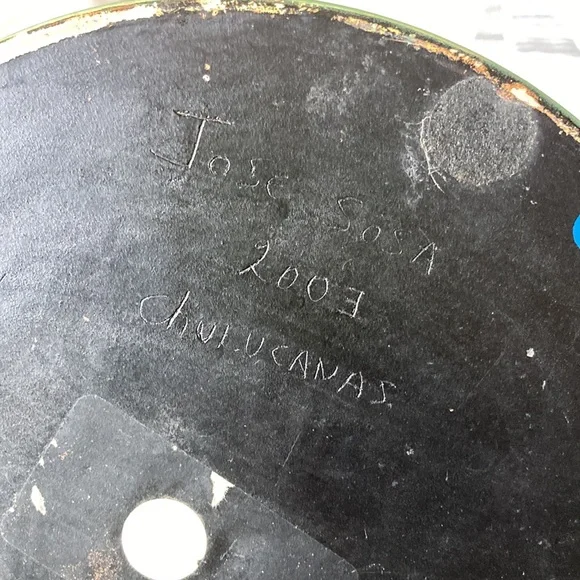 Jose Sosa Vintage 2003 Pottery Vase  Chulucanas PERU sea green serene earthy - Picture 13 of 15